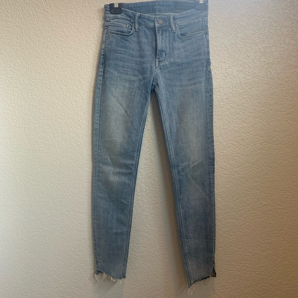 ALLSAINTS Grace Ankle Fray Jeans - Size 27